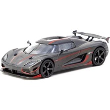 Akıllı Bayi 1/64 Model Araç Agera Rs Black Carbon Fiber / Red Accents