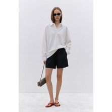 Suud Collection Ekru Polo Yaka Oversize Tişört