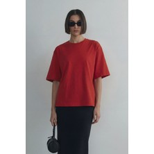 Suud Collection Kırmızı Nox Oversize Tişört