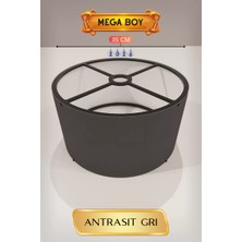 Uravas Store Antrasit Gri Lambader Başlığı 35 cm Mega Boy
