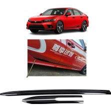 Honda Civic Fe1 Kapı Alt Çıtası Siyah ( Geniş Model ) 2021+