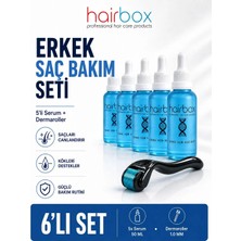 HAİRBOX Erkek Saç Serum, Saç Serum Seti ( 5'li Serum, 1 Dermaroller )