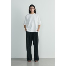 Ekru Nox Oversize Tişört