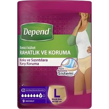 1001 Emici Külot 9 'lu Büyük Boy Kadın - 3'lü Paket
