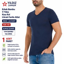 Yıldız Çamaşır Erkek Bambu V Yaka Kısa Kol Likralı Fanila Atlet (480-481-482)- 1 Adet