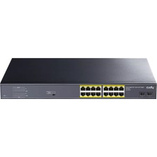 Cudy GS1020PS2 16 Port 10/100/1000MBPS 2*sfp Vlan&extend 200W 19 Rock-Mount Poe+ Ethernet Switch