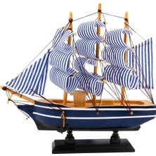 Yelkenli Model Dekoru, Ahşap Yelkenli Tekne Denizcilik Dekoru 17,78 cm x 20,32 cm Okyanus Temalı P