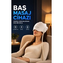 Abrax Tech 15 Kademeli Şarjlı Baş ve Göz Çevresi Masaj Cihazı – 2500 Mah, 10W, 5V Şarj Girişli