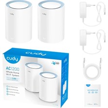 Cudy M1200 2-Pack AC1200MBPS 2.4ghz/5ghz Ap/re/wısp Mu-Mımo Kablosuz 2'li Mesh Wi-Fi Sistemi