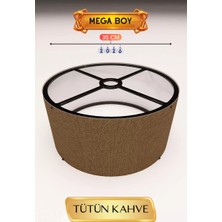 Uravas Store Tütün Kahve Lambader Başlığı 35 cm Mega Boy
