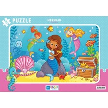 Uravas Store Blue Fus Mermaid (Deniz Kızı) Puzzle 30 Parça
