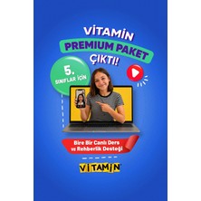Vitamin 5. Sınıf Premium Paket - 8 Kitap Basılı Set + 30 Canlı Özel Ders ve Rehberlik Koçluk Seti + Yapay Zeka Destekli Dijital Platform