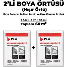 Pass Koruyucu Hışır Örtü 4 × 7,5 Metre 2’li Set – Toplam 60 M² Boya ve Tadilat Örtüsü