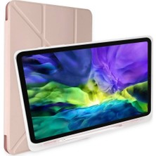 Evimdeyokyok Apple Ipad 10.2 (8.nesil) Kılıf Kalemlikli Mars Tablet Kılıfı - Rose Gold