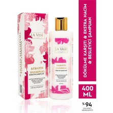 La Vase Keratin Şampuan 400 ml Onarıcı Etki ile Tüm Saçlar için Canlandırıcı Bakım