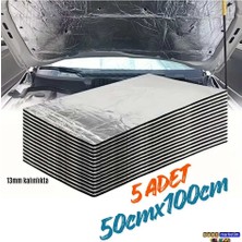 Evimdeyokyok Ticari Araç Karavan Panelvan Oto Ses Yalıtım Malzemesi Folyolu 13MM Kalınlıkta 50CMX100CM (5ADET)
