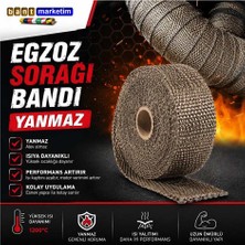 Evimdeyokyok Egzoz Yanmaz Sargı Keçesi Egzoz Sargı Bandı Yanmaz Sargı Keçesi 10 Metre Kahverengi