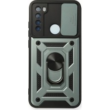 Evimdeyokyok Xiaomi Redmi Note 8 Kılıf Pars Lens Yüzüklü Silikon - Yeşil