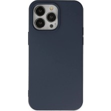Evimdeyokyok Apple Iphone 14 Pro Kılıf Nano Içi Kadife Silikon - Lacivert