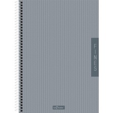 Le Color Fines Ofis Defter A4 Spiralli Kareli Gri