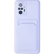 Evimdeyokyok Xiaomi Redmi Note 10 Pro Kılıf Kelvin Kartvizitli Silikon - Lila