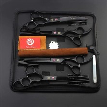 Purple Dragon Profesyonel 7.0 Inch 18 cm Berber Kuaför Makas Seti 440C Paslanmaz Japon Çeliği
