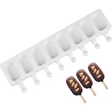Tinky Winky Magnum 8'li Silikon Dondurma Kalıbı Mini Boy ve 50 Adet Dondurma Çubuğuubukl WINKY11