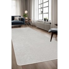 Dijidekor Halı Krem Cool Janjanlı Yıkanabilir Kaymaz Kesme Ince Yolluk Kilim Salon Halısı Model