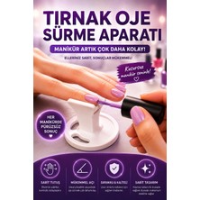 Genç 3D Pratik Oje Sürme Aparatı ve Oje Tutucu Stand - Devrilmez Manikür Yardımcısı ve Tırnak Boyama Standı