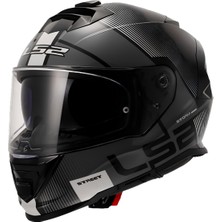 Ls2 Storm 2 Epıc Siyah-Beyaz Kapalı Motosiklet Kaskı