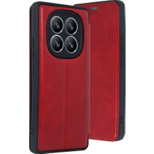 Evimdeyokyok Xiaomi Redmi Note 14 Pro 4g Kılıf Flip Cover - Kırmızı