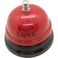 Giralstore Masaüstü Dekoratif Resepsiyon Zili Görevli Çağırma Zili Çan(Ring For Love) Kırmı
