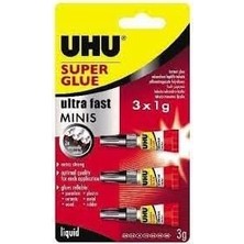 Uhu Süper Glue 3'lü Mini Yapıştırıcı 45420