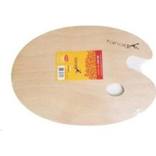 Asitan Fanart Ahşap Resim Paleti, Mdf Oval Palet, 20X30 Cm, 0,3 cm Kalınlık