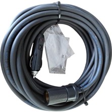Asitan Araç Çakmak Uzatma Kablosu 12-24 Volt 16 Amper 2 X1,5mm Ttr Bakır 5 Mt-Siyah