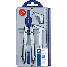 Staedtler Noris Club 550 02 Pergel Okul Pergel Hızlı Ayarlı, Uzatma Çubuğu ve Evrensel Adaptör