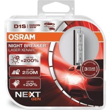 TeknoKapsül Osram D1S Night Breaker Laser Next Gen XENARC%200 Fazla Işık (Takım - 2 Adet)