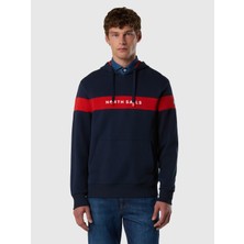 North Sails Regular Fit Kanguru Cepli Kapüşonlu Erkek Pamuk Sweatshirt