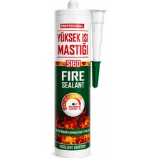 Nzb Yüksek Isı Mastiği Profesyonel 1500°C Siyah Silikat Bazlı Fire Sealant S160 Soba Şömine Baca Kazan