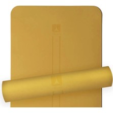 Rebuwo TPE Yoga Pilates Matı Çevre Dostu Profesyonel Egzersiz Matı 5 mm - Hardal Sarı