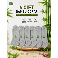 Axe Sportswear Erkek Topuk Burun Takviyeli Dikişsiz 6'lı Bambu Patik Çorap