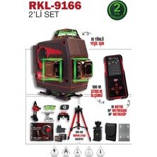 RKL-9166 Retools 16 Yönlü Hoparlörlü Lazer Hizalama ve 100 M Lazer Metre (Tripod Ayak Hediyeli)