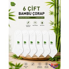 Axe Sportswear Erkek Topuk Burun Takviyeli Dikişsiz 6'lı Bambu Patik Çorap