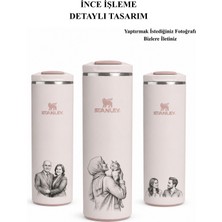 Kişiye Özel Hediye Stanley The Transit Fliptop Termos 0.59L Rose