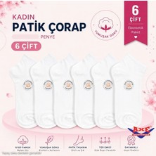 Axe Sportswear Kadın 6 Çift Pamuklu Penye Patik Çorap