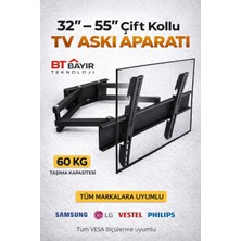 Bayırtech Beko 55'' 140 Ekran 4K Ultra Hd Smart LED LCD Tv Hareketli Duvar Askı Aparatı
