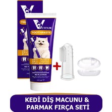 Anti Tartar Kedi Diş Macunu Jel 100 gr +Silikon Parmak Diş Fırçası