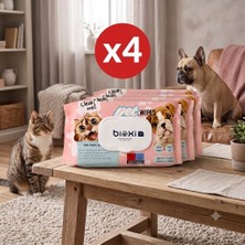Bioxi Kedi ve Köpekler Için Pratik Temizleme Islak Mendili (60 Adet) x 4lü