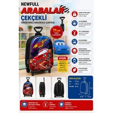 Newfull Çekçekli Araba Anaokul Kreş Sırt Çantası