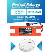 Electroll Xiaomi Sdjqr01rr Uyumlu Batarya (ORJİNAL KAPASİTE) 5200mah Pil Robot Süpürge Batarya Değişimi